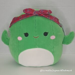 MARITZA 🌵 12" Green Cactus w Red Bandana Original Squishmallow NWT